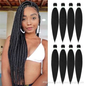 Easy Braid Pre Stretched Braiding Hair Synthetic Yaki Bulk Crochet Hair Extension 20inch 26inch EZ Braid Hair